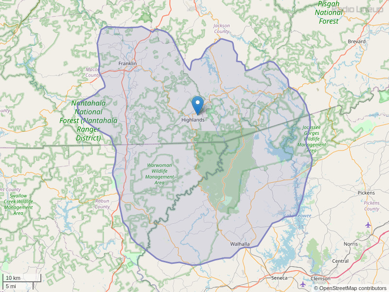 WHLC-FM Coverage Map
