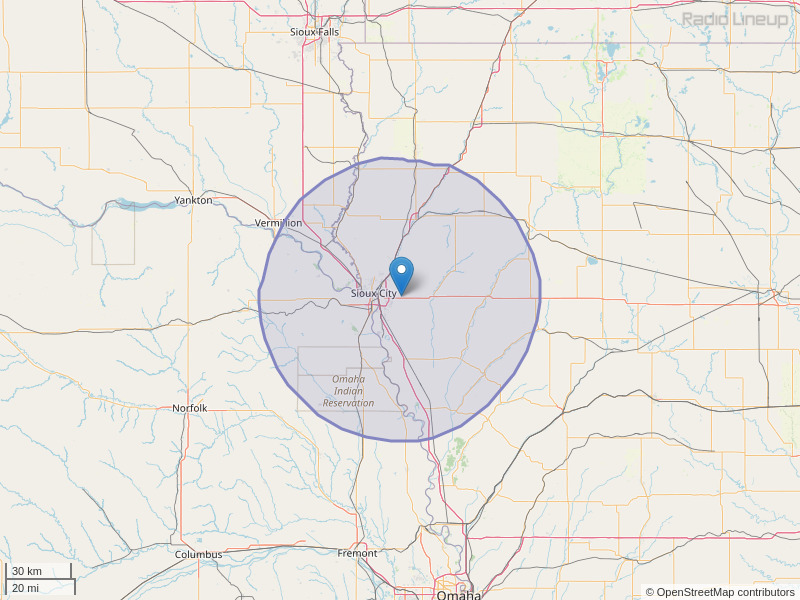 KSEZ-FM Coverage Map