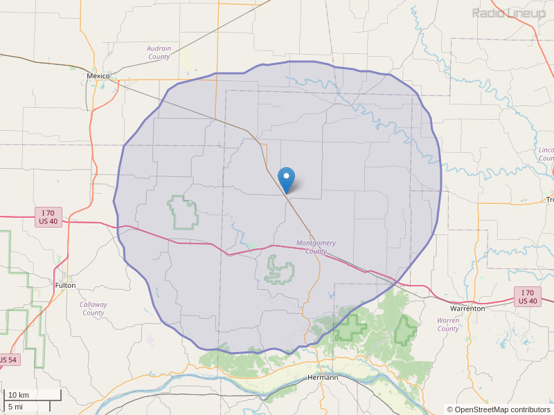 KMCR-FM Coverage Map