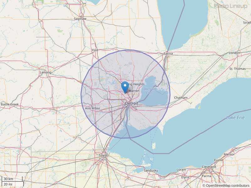 WYCD-FM Coverage Map