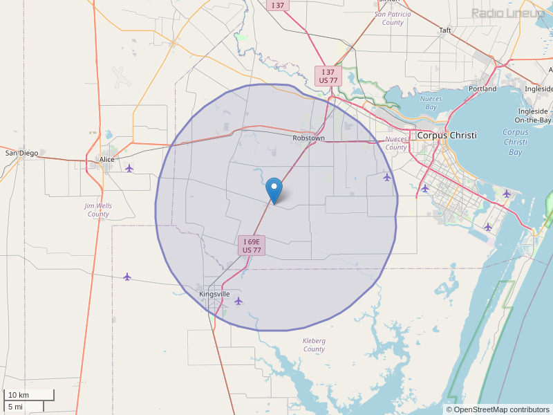 KMZZ-FM Coverage Map