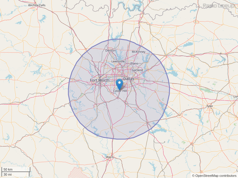 WRR-FM Coverage Map