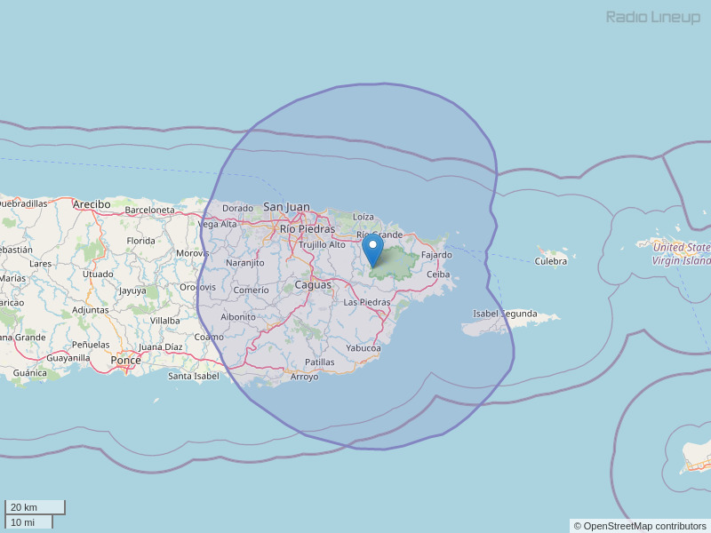 WLUZ-FM Coverage Map