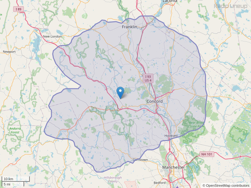 WNNH-FM Coverage Map