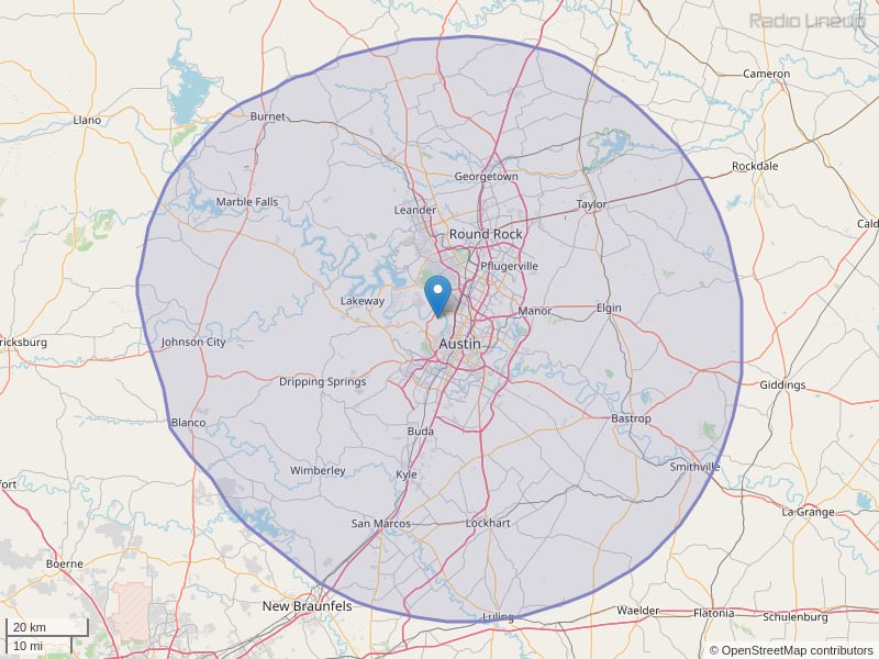 KHFI-FM Coverage Map