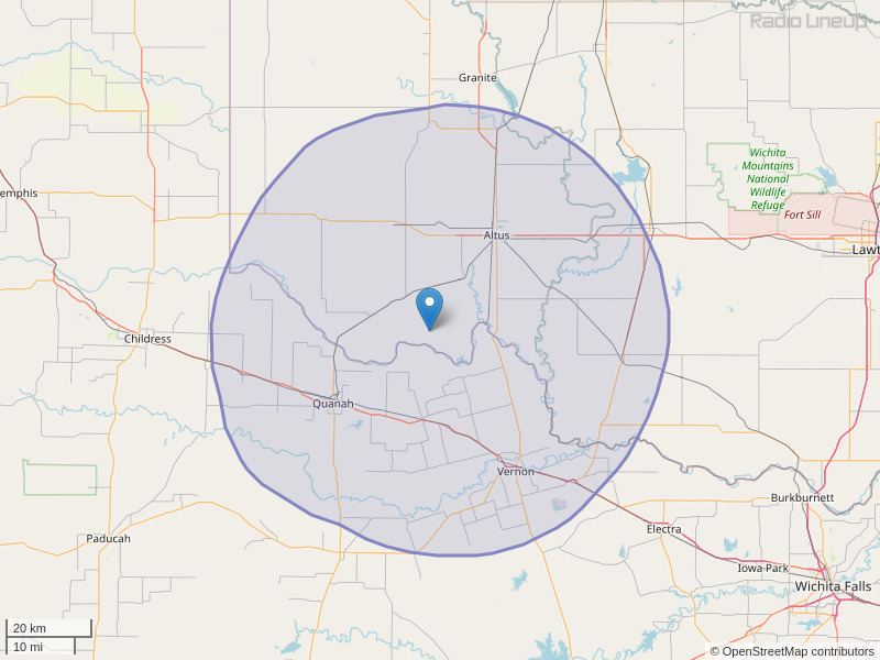 KWHW-FM Coverage Map