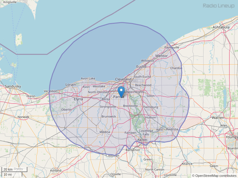 WCPN-FM Coverage Map