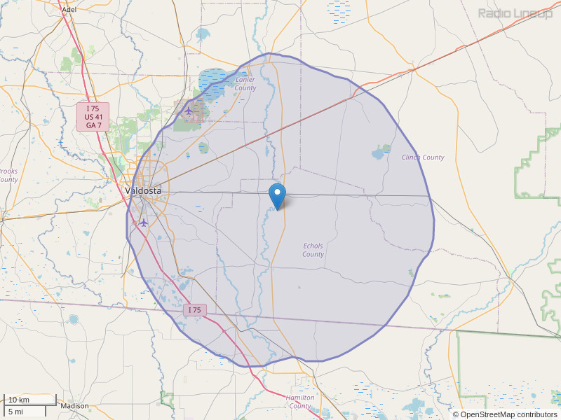 WVDA-FM Coverage Map