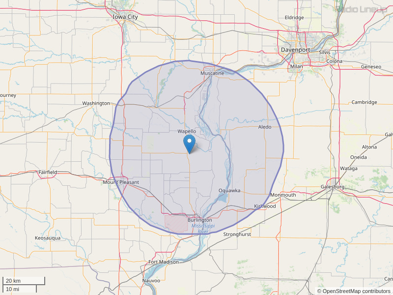 KAIP-FM Coverage Map