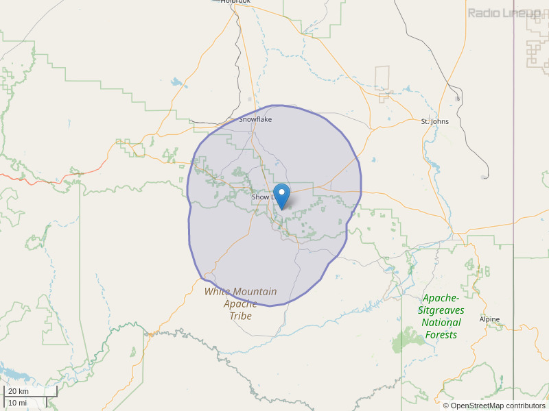 KRCI-FM Coverage Map