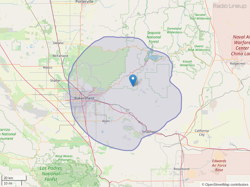 KBLV-FM Coverage Map