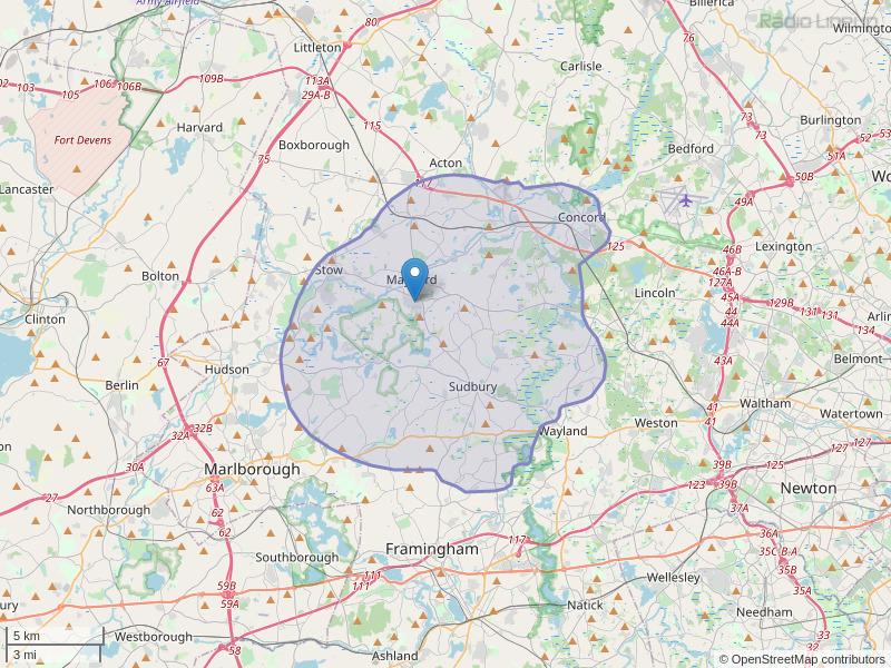 WUMG-FM Coverage Map