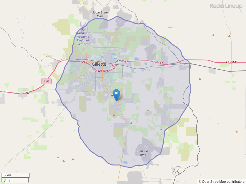 KGLL-FM Coverage Map