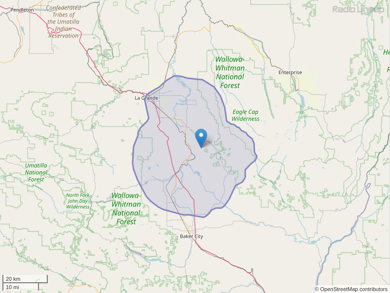 KEFS-FM Coverage Map