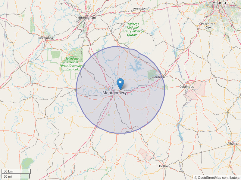 WLWI-FM Coverage Map