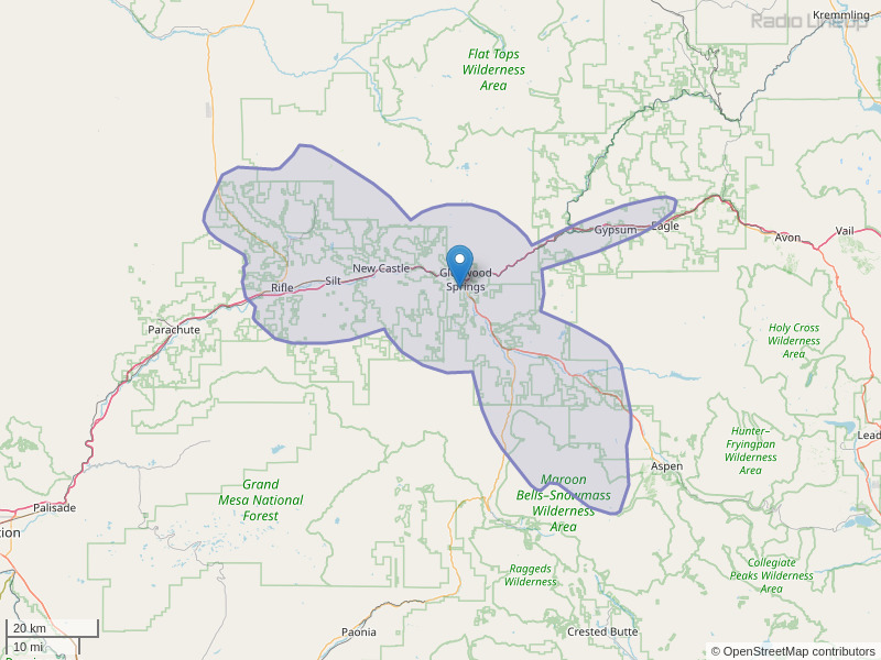 KMTS-FM Coverage Map