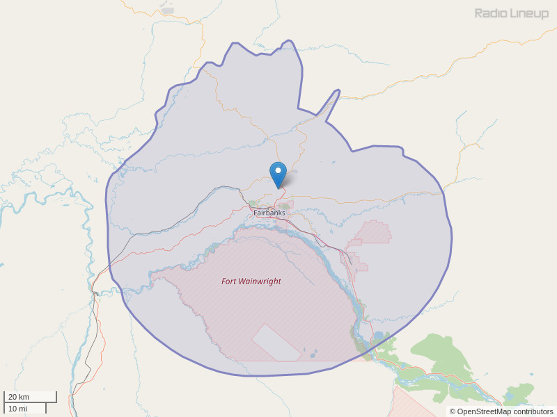 KIAK-FM Coverage Map