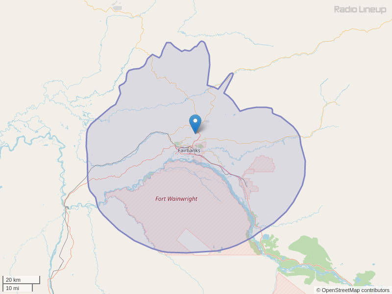 KAKQ-FM Coverage Map