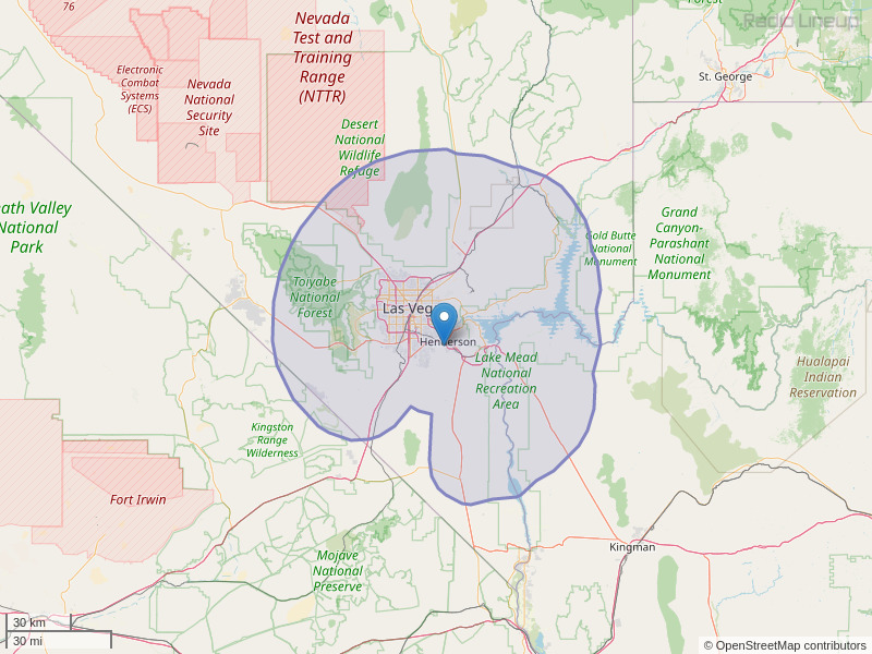 KXQQ-FM Coverage Map