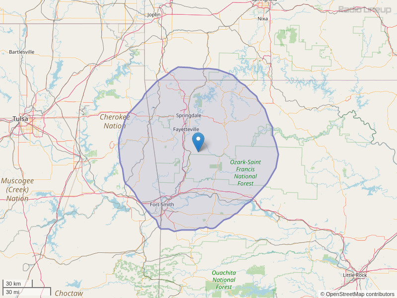 KEZA-FM Coverage Map