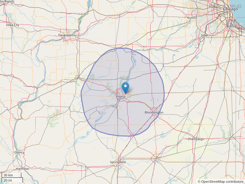 WSWT-FM Coverage Map