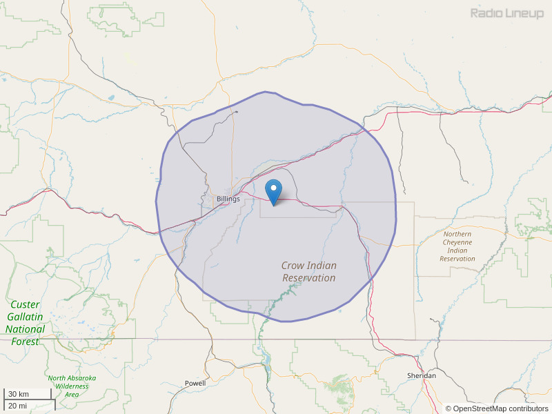 KCHH-FM Coverage Map