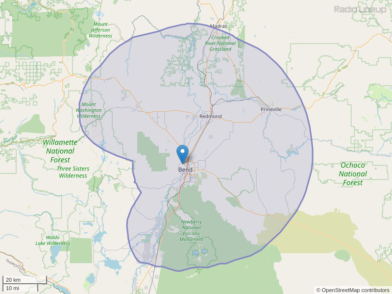 KTWS-FM Coverage Map