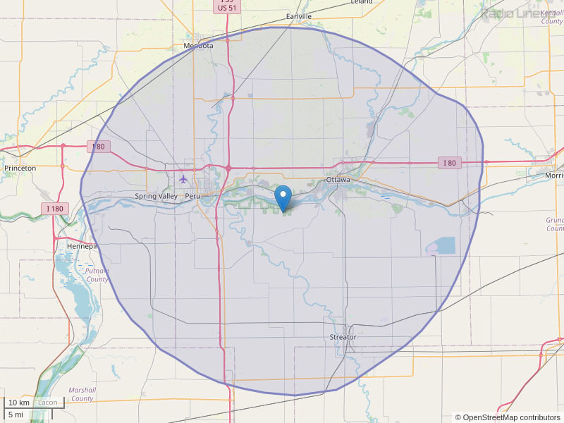 WWGN-FM Coverage Map