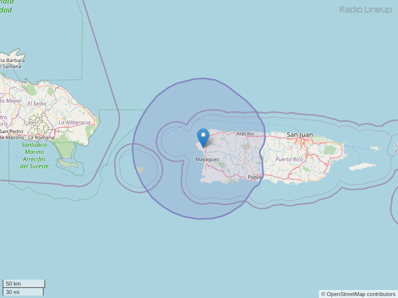 WTPM-FM Coverage Map