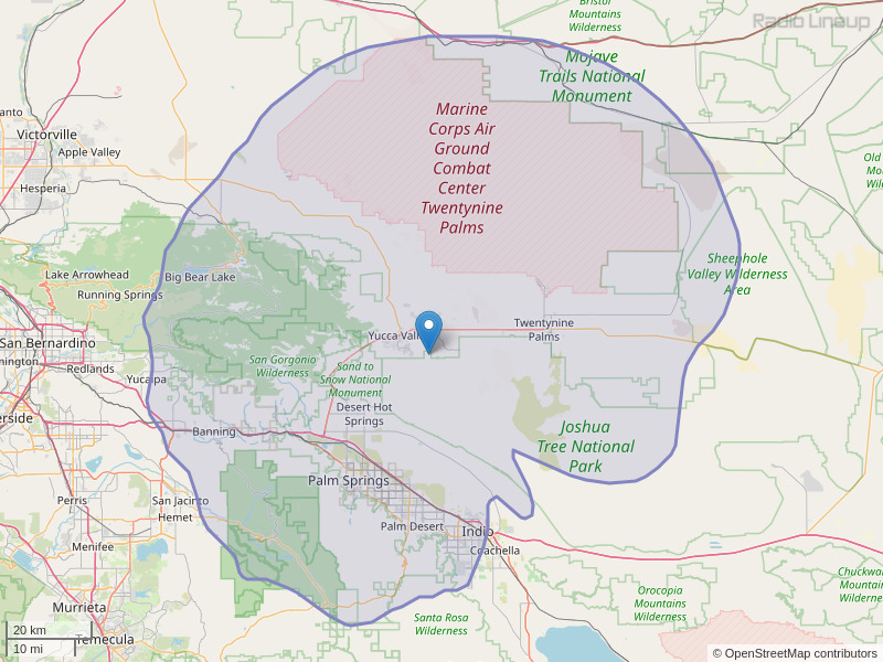 KDGL-FM Coverage Map