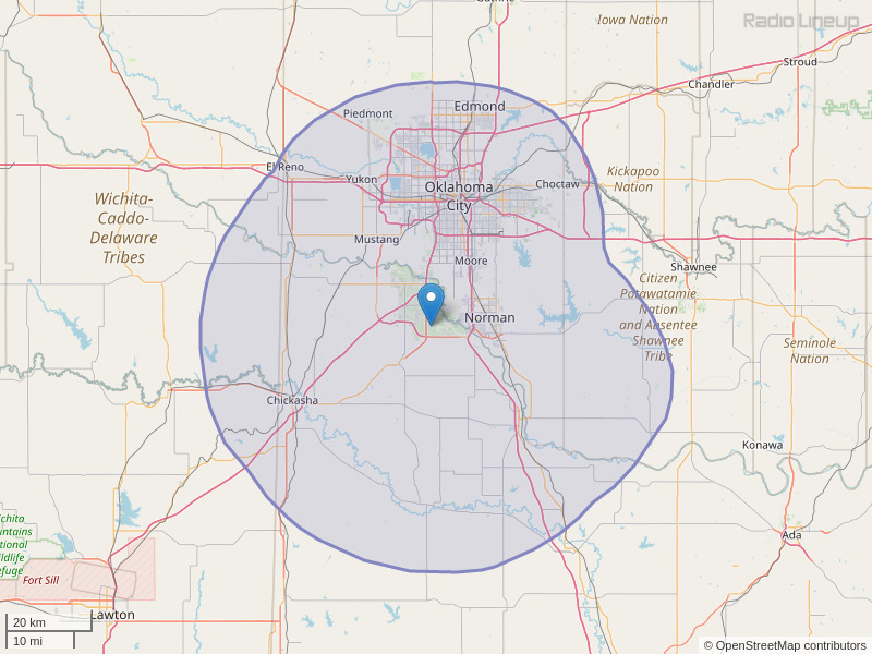 KMSI-FM Coverage Map