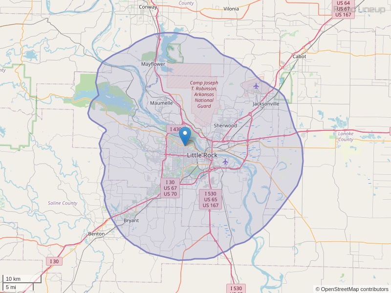 KOKY-FM Coverage Map