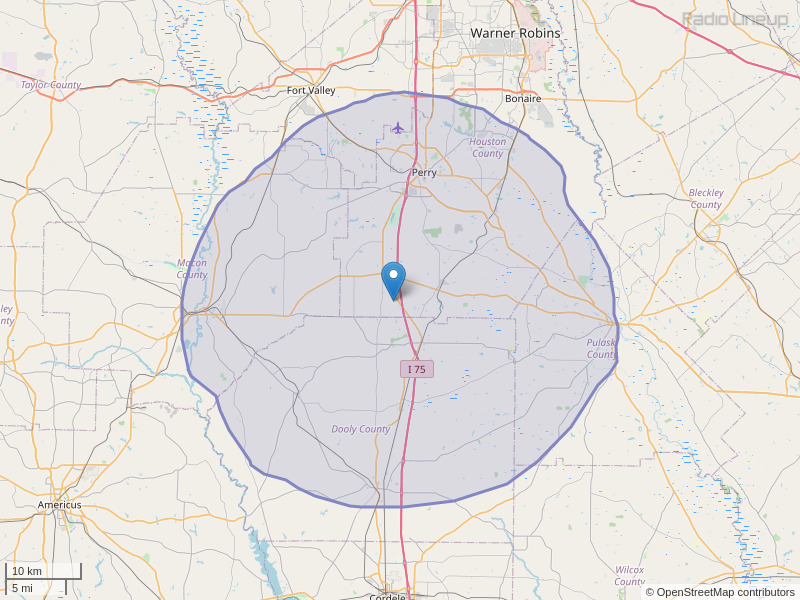 WNNG-FM Coverage Map