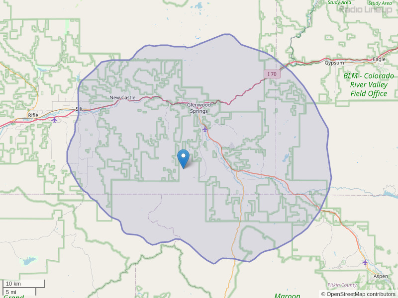 KNDH-FM Coverage Map