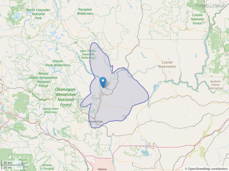 KZAL-FM Coverage Map