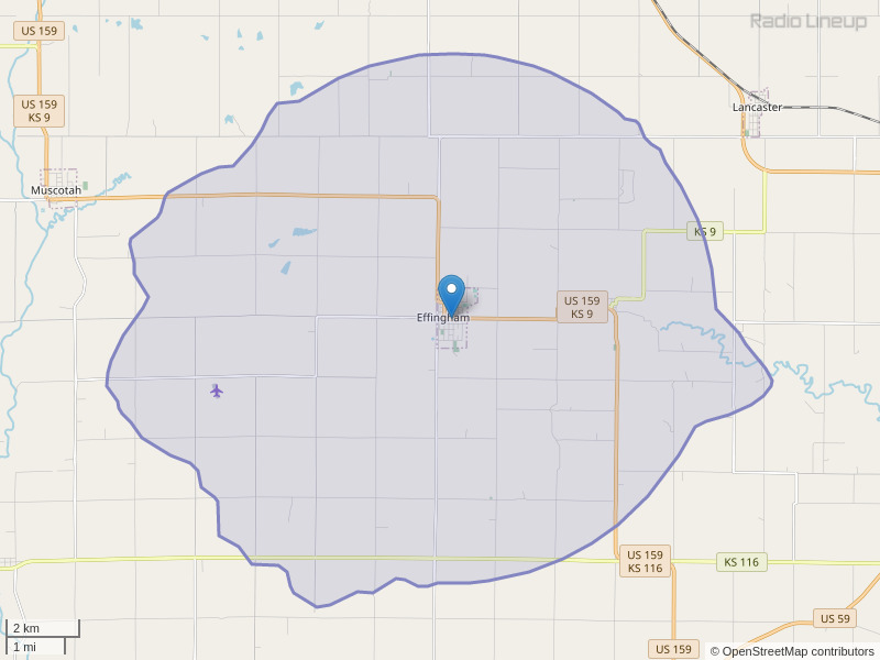 KQRB-FM Coverage Map