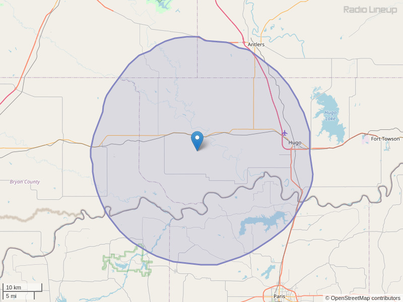 KMMY-FM Coverage Map