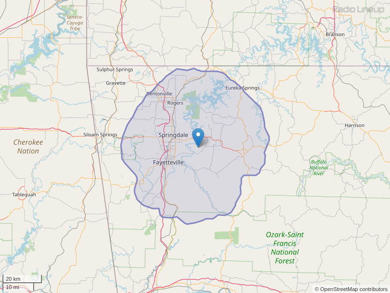 KQSM-FM Coverage Map
