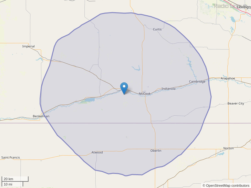 KZMC-FM Coverage Map