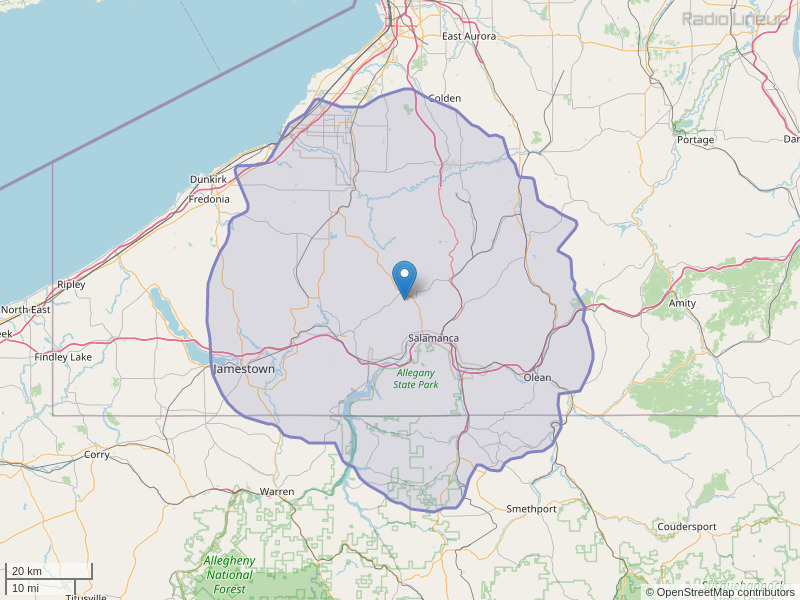 WCGS-FM Coverage Map
