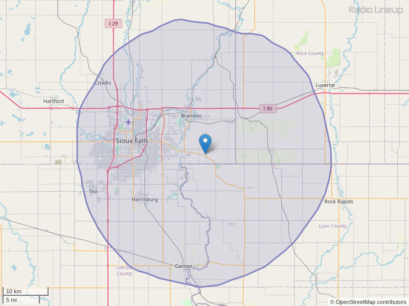 KXRB-FM Coverage Map