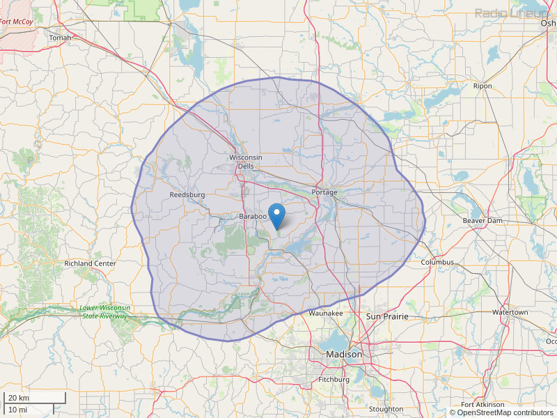 WCNP-FM Coverage Map
