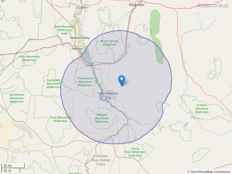 KWFH-FM Coverage Map