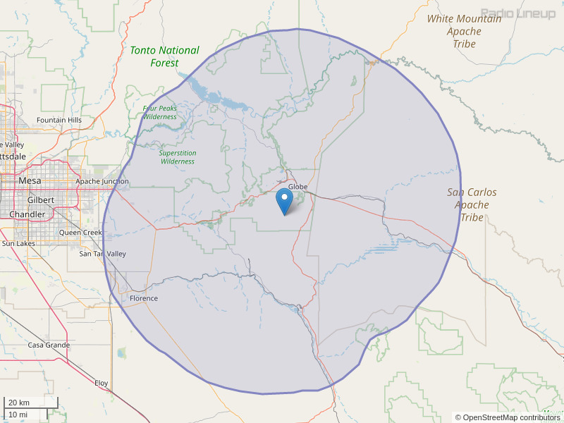 KCDX-FM Coverage Map