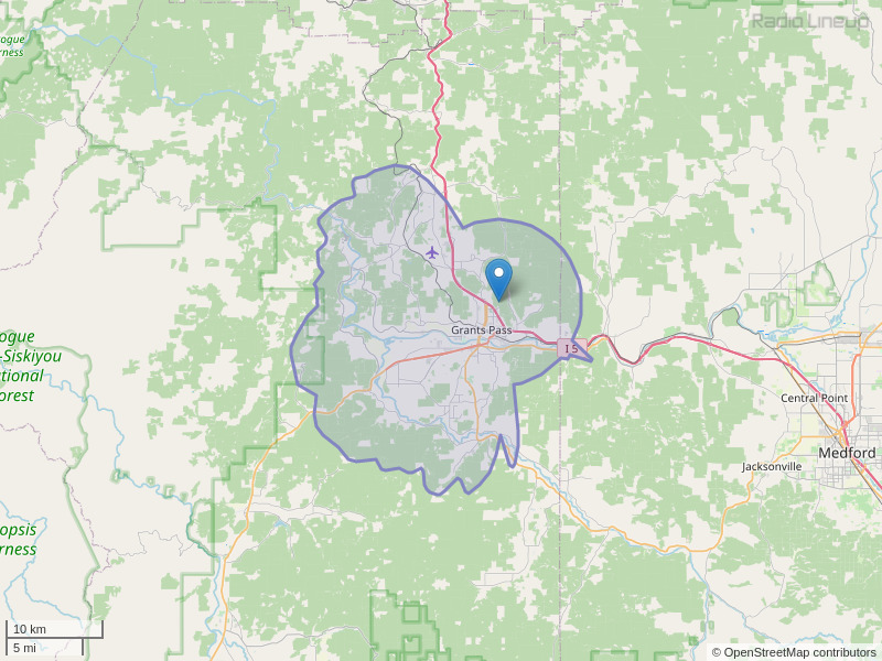 KLXG-FM Coverage Map