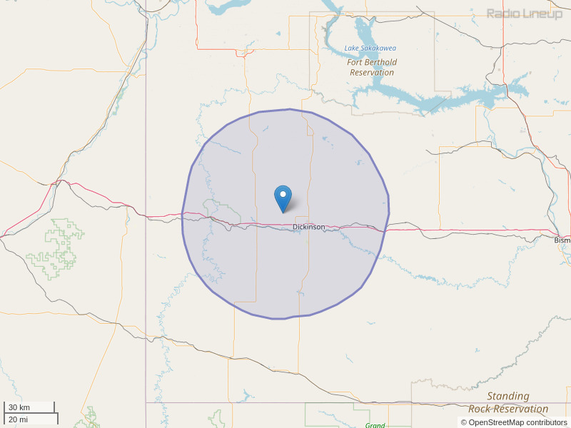 KDXN-FM Coverage Map