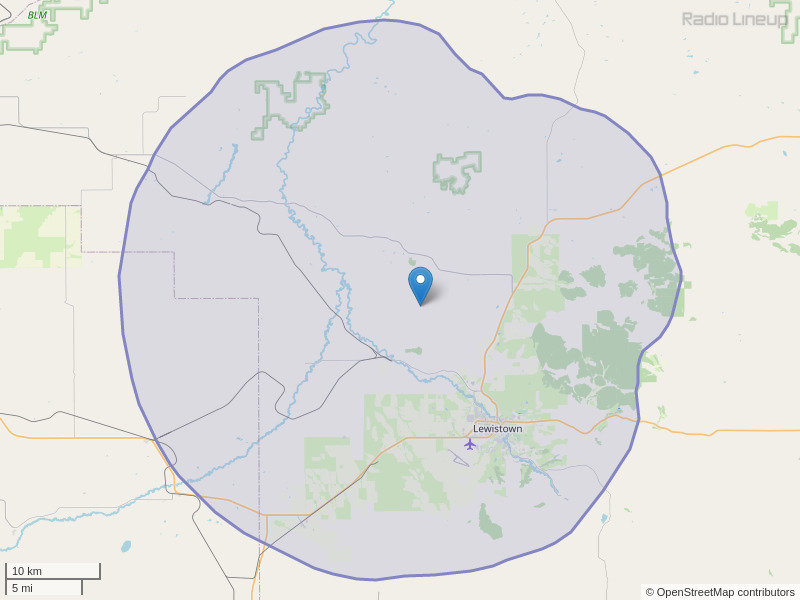 KZLM-FM Coverage Map
