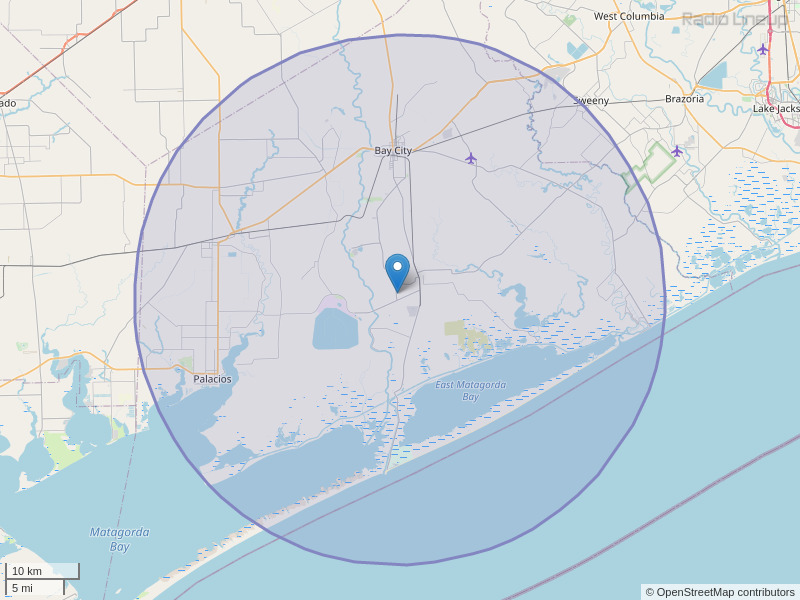 KBYC-FM Coverage Map