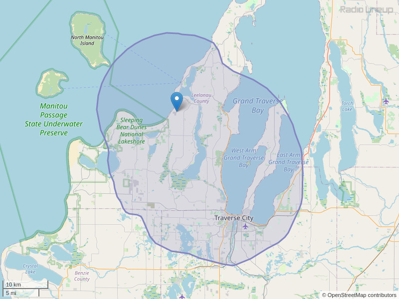 WTCY-FM Coverage Map