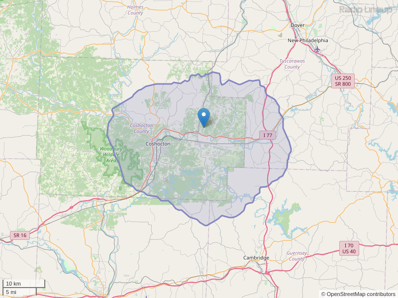 WHVY-FM Coverage Map